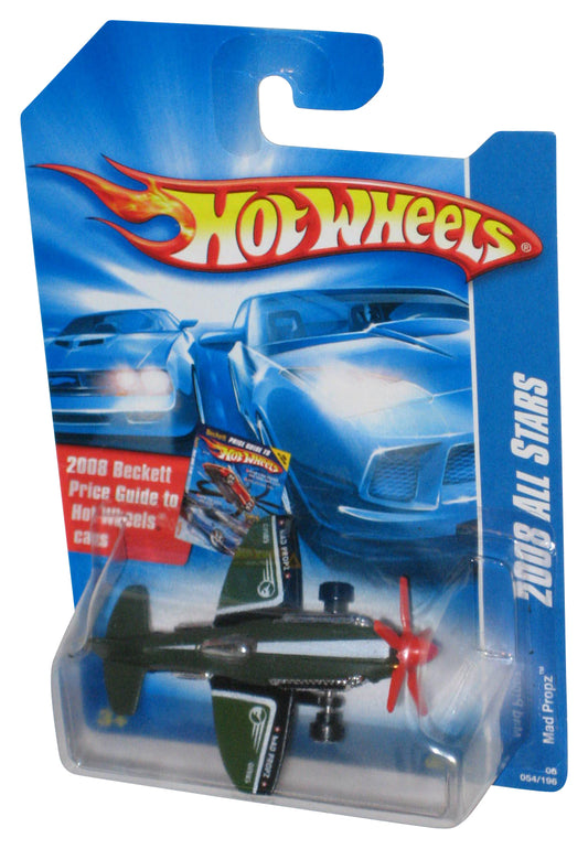 Hot Wheels 2008 All Stars Green Mad Propz Toy Plane 054/196
