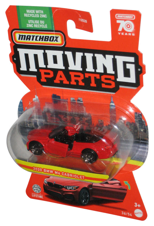 Matchbox Moving Parts (2022) Red 2020 BMW M4 Cabriolet Toy Car 36/54