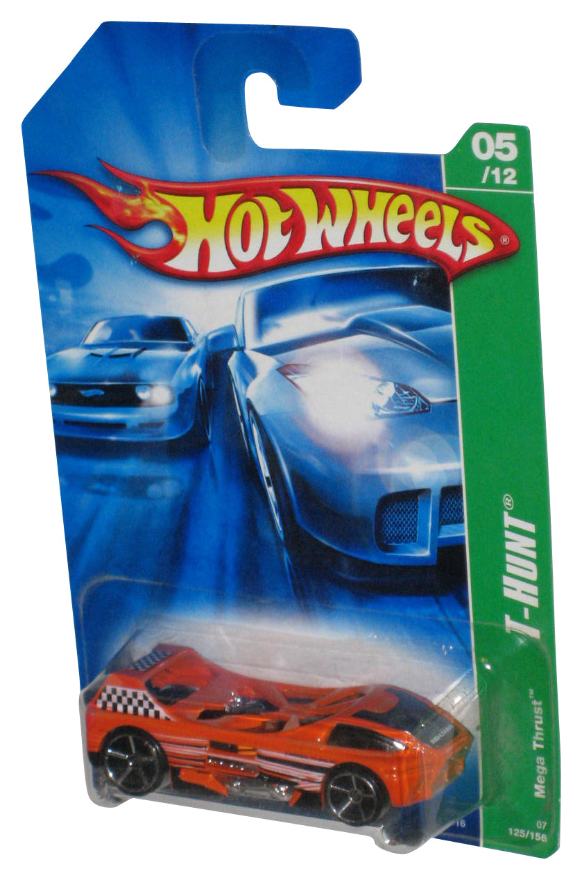 Hot Wheels T-Hunt 05/12 (2007) Orange Mega Thrust Toy Car 125/156