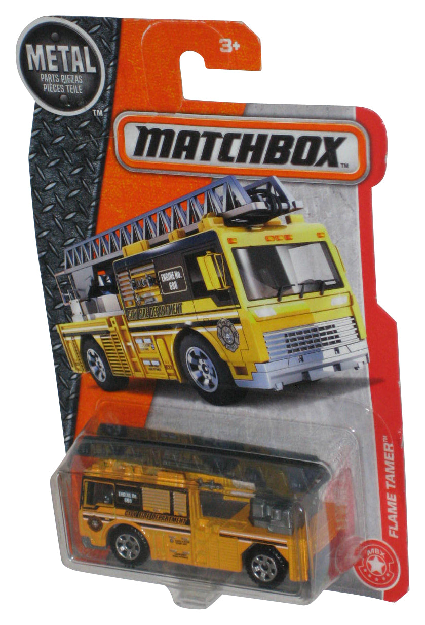 Matchbox Flame Tamer (2016) Yellow Die-Cast Metal Toy Truck 66/125
