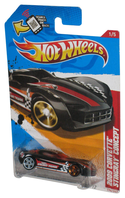 Hot Wheels Thrill Racers City Stunt '12 Black 2009 Corvette Stingray Concept Car 196/247