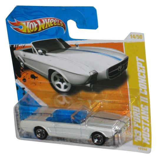 Hot Wheels 2011 New Models White '63 Ford Mustang Concept Car 14/244 - (Short Card)
