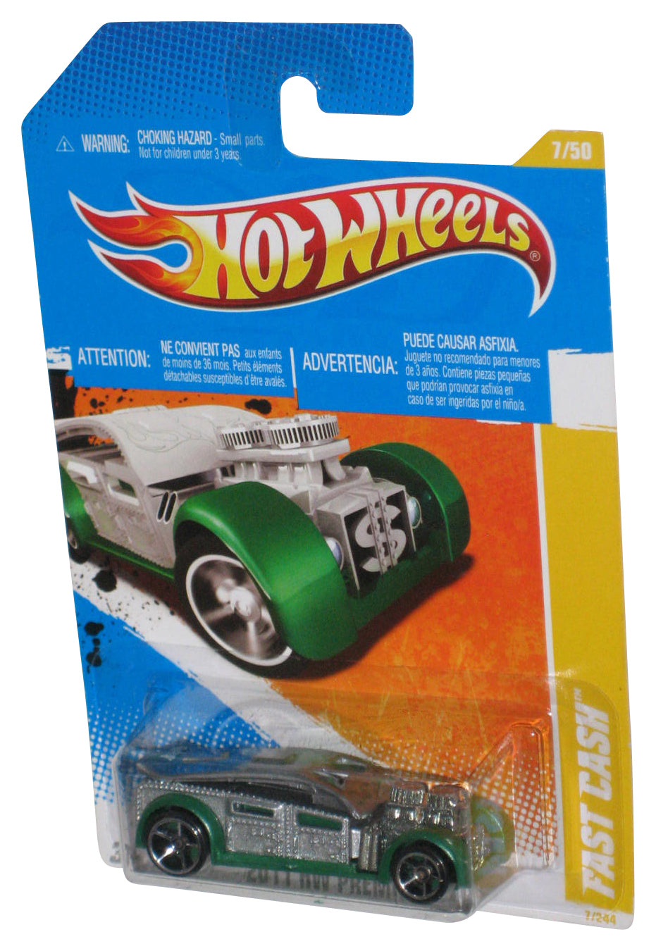 Hot Wheels 2011 New Models 7/50 (2010) Green Fast Cash Toy Car 7/244