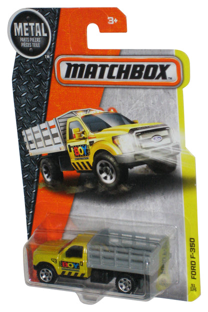 Matchbox MBX Construction (2015) Yellow Ford F-350 Toy Truck 51/125