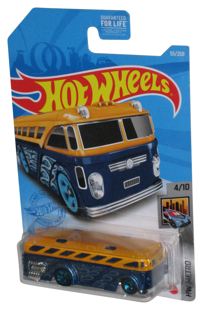 Hot Wheels HW Metro 4/10 (2020) Yellow & Blue Surfin' School Bus Toy 55/250