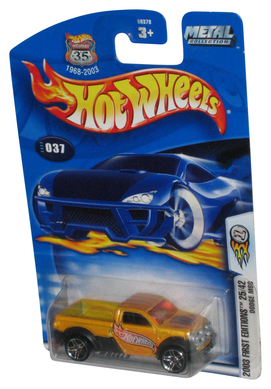 Hot Wheels 2003 First Editions 25/42 Yellow Dodge M80 Toy Truck #037