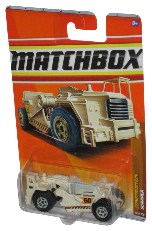 Matchbox Construction (2010) White Scraper Die-Cast Toy 40/100