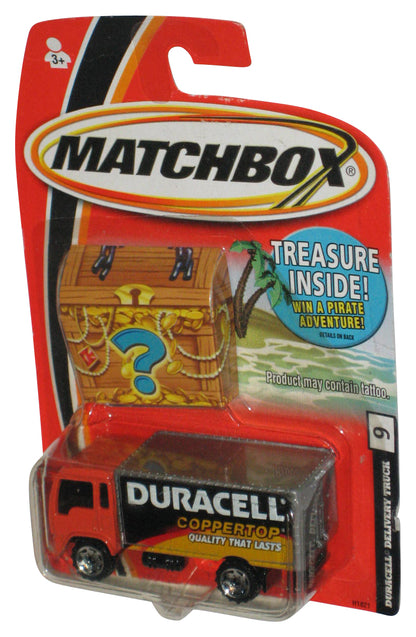 Matchbox Treasure Inside (2004) Black & Orange Duracell Delivery Truck Toy #9