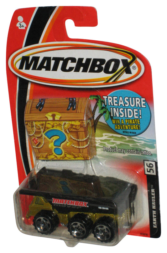 Matchbox Treasure Inside (2004) Black & Yellow Earth Hauler Truck Toy #56