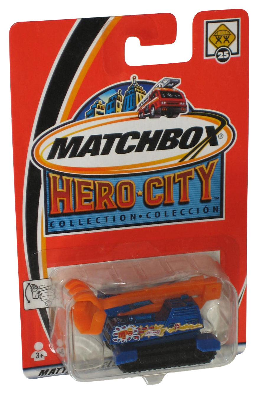 Matchbox Hero City Collection (2002) Blue & Orange Demolition Machine Toy #25