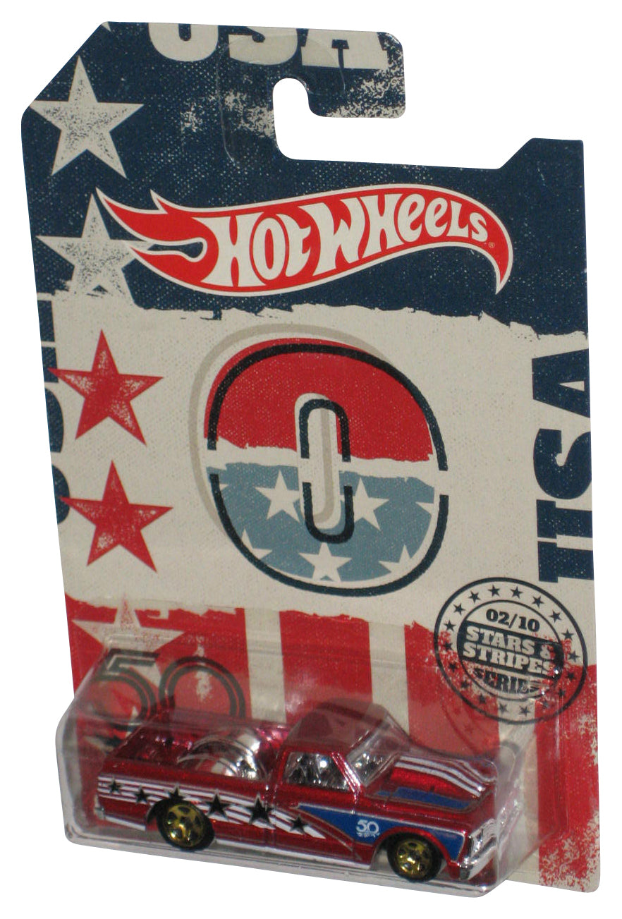 Hot Wheels Stars & Stripes (2017) Chevrolet C10 Red Toy Truck 2/10