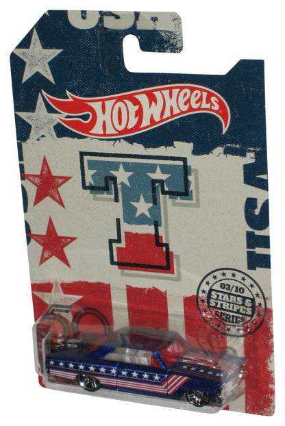 Hot Wheels Stars & Stripes (2017) Chevy Nova Blue Toy Car 3/10