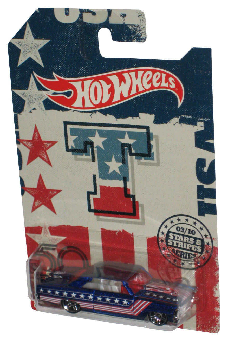 Hot Wheels Stars & Stripes (2017) Chevy Nova Blue Toy Car 3/10