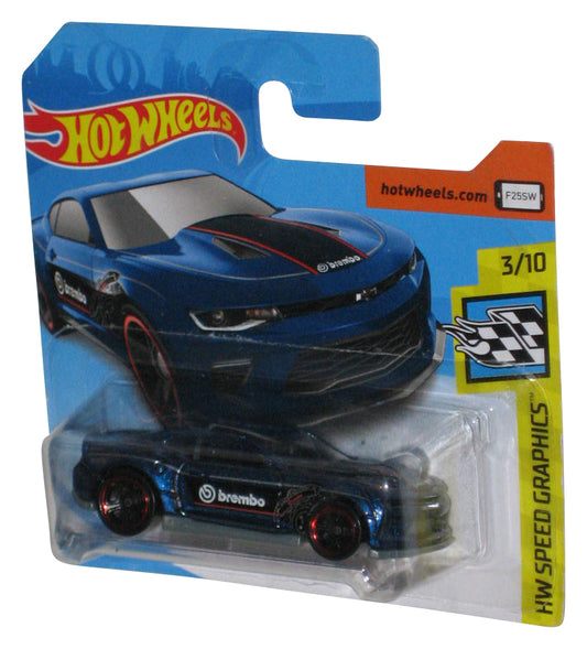 Hot Wheels Speed Graphics (2017) Blue '18 Camaro SS Car 3/10 - (Short Card)