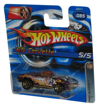 Hot Wheels Bone Blazers 5/5 (2006) Purple '65 Corvette Car #085 - (Short Card)