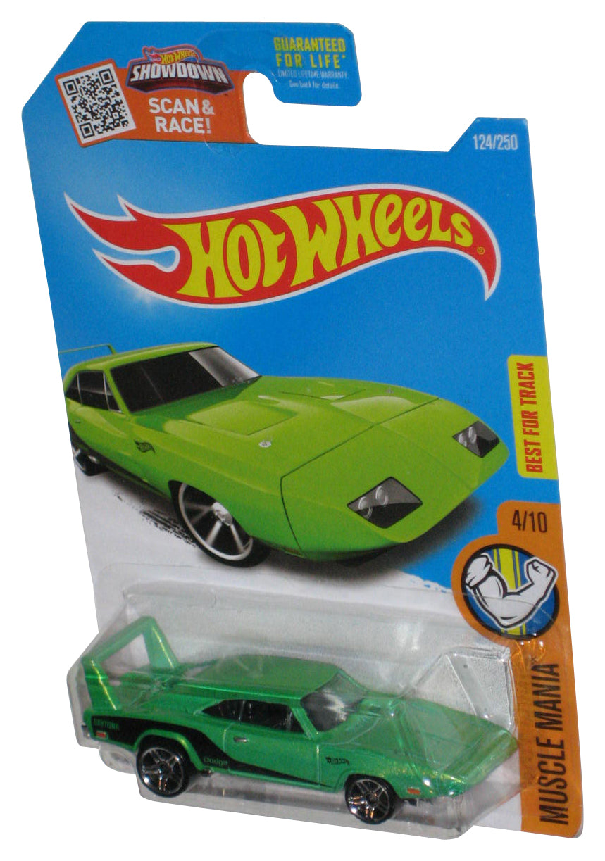 Hot Wheels Muscle Mania 4/10 (2015) Green '69 Dodge Charger Daytona Car 124/250