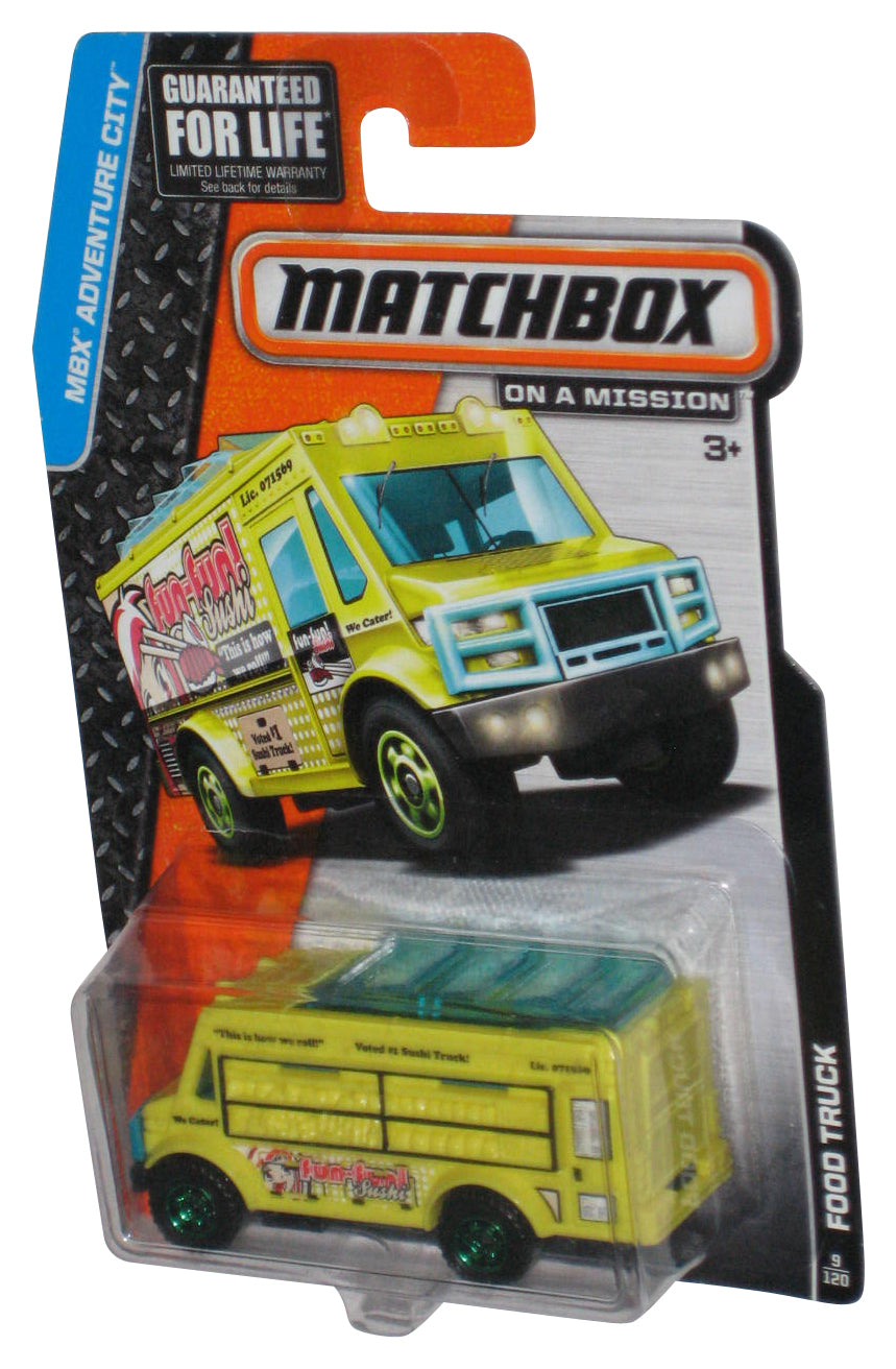 Matchbox MBX Adventure City (2014) Yellow Food Truck Toy 9/120