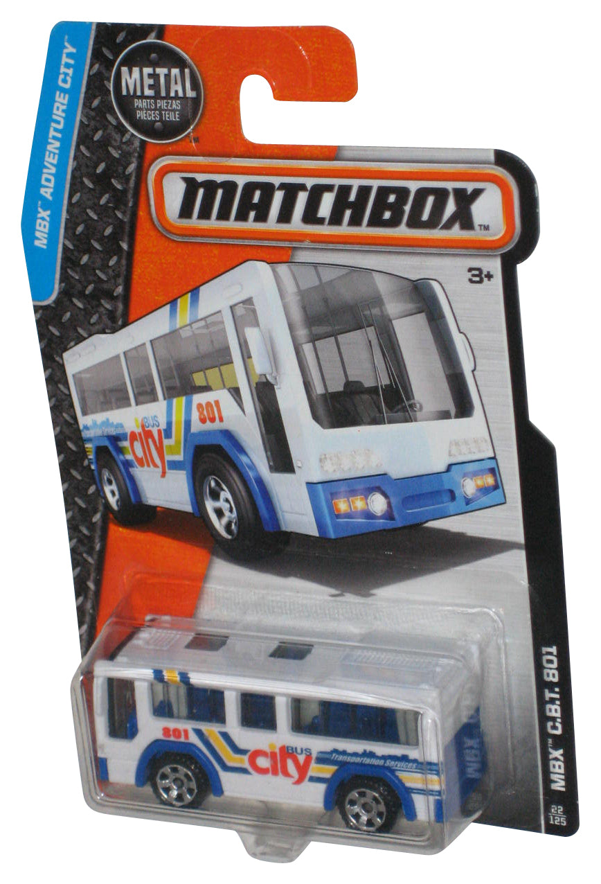 Matchbox MBX Adventure City (2015) C.B.T. 801 White City Bus Toy 22/125