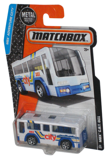 Matchbox MBX Adventure City (2015) C.B.T. 801 White City Bus Toy 22/125