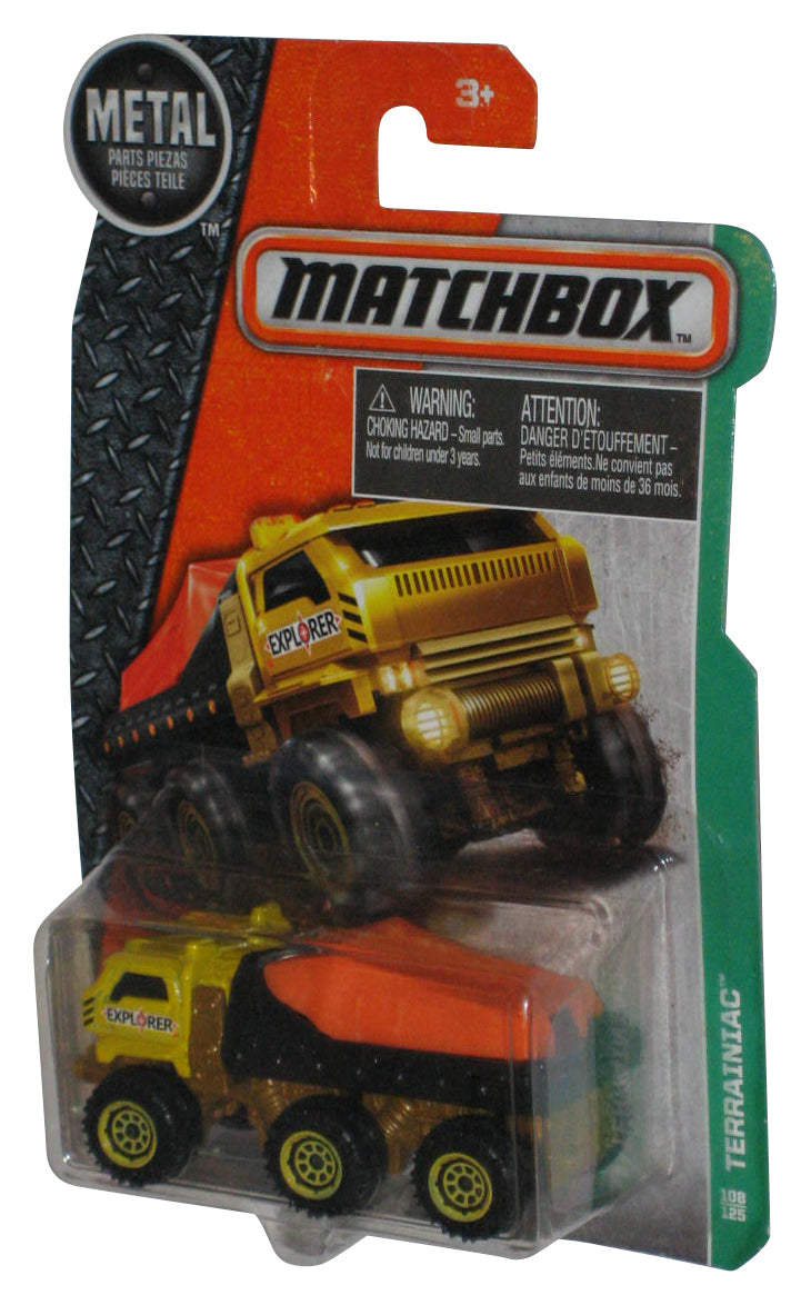 Matchbox MBX Explorers (2016) Yellow Black & Orange Toy Truck 108/125