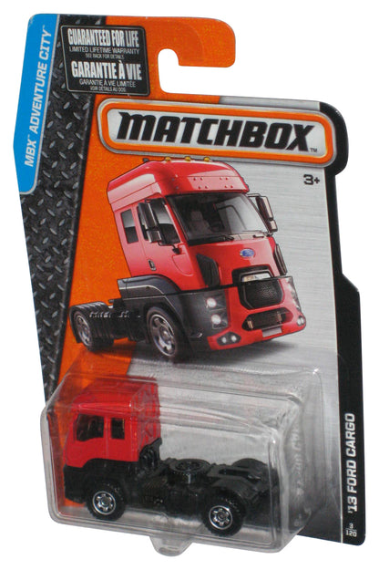 Matchbox MBX Adventure City (2014) Black & Red '13 Ford Cargo Toy Truck 3/120