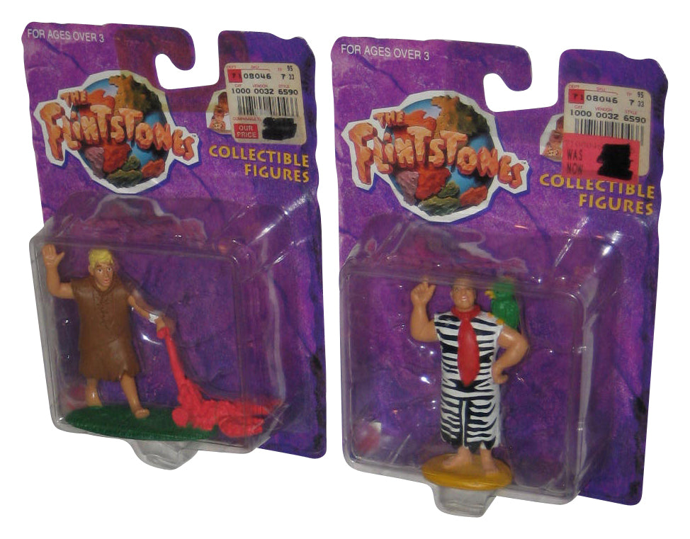 The Flintstones Movie (1993) Mattel Barney Mowing The Lawn & Fred Collectible Figure Lot - (2 Figures)