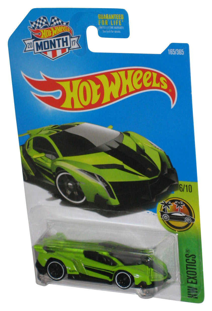 Hot Wheels HW Exotics 6/10 (2017) Green Lamborghini Veneno Car 165/365