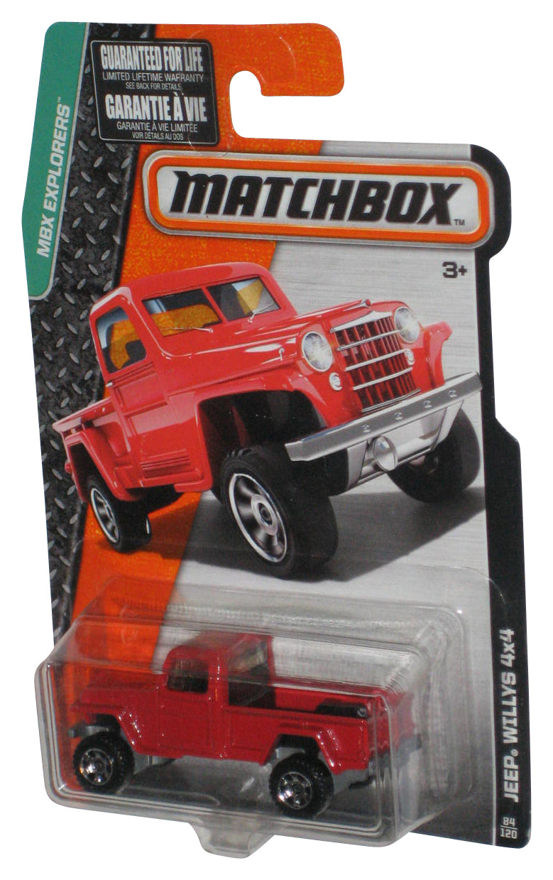 Matchbox MBX Explorers (2015) Red Jeep Willys 4x4 Toy Truck 84/120