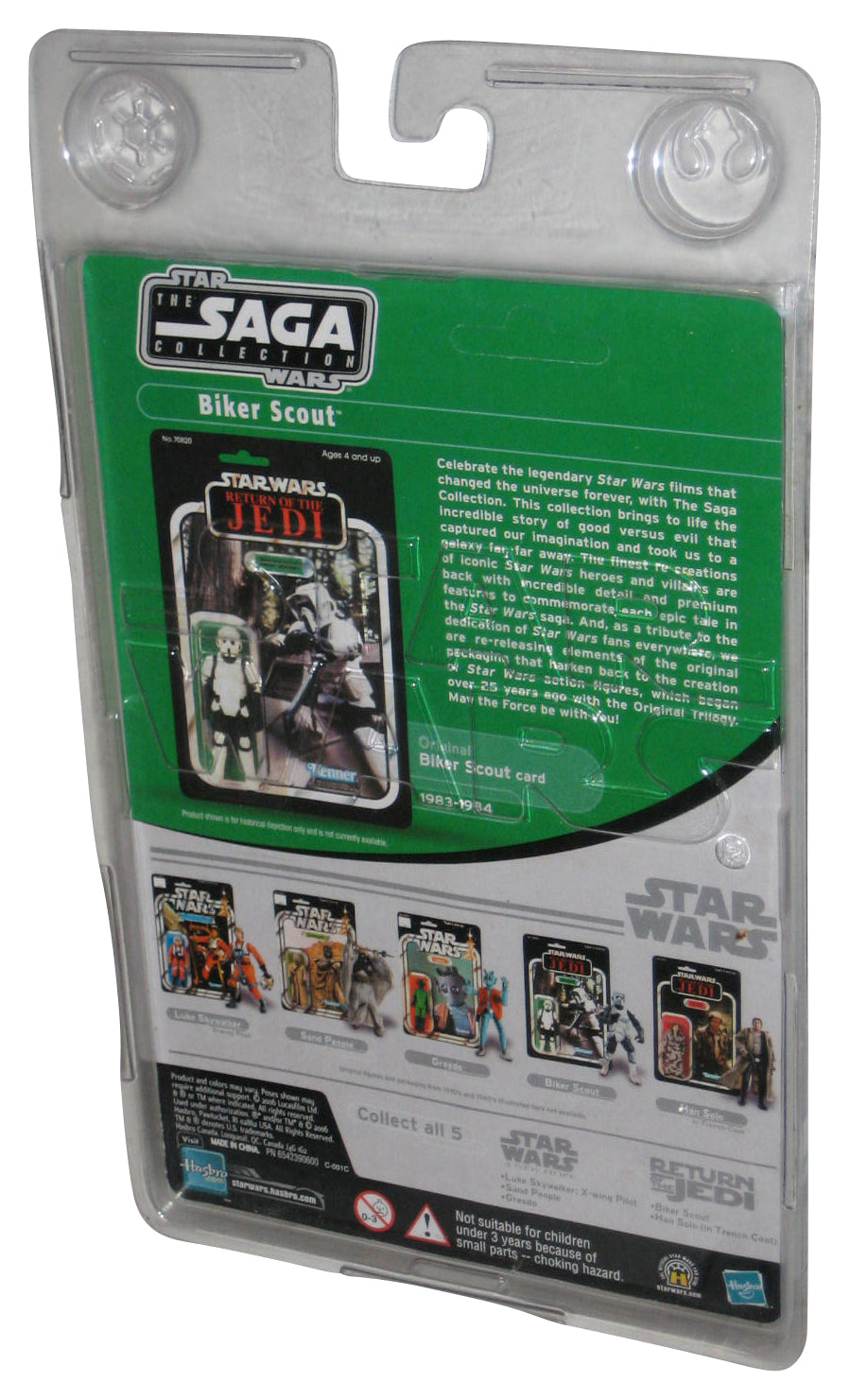 Star Wars Saga Collection (2006) Biker Scout Action Figure w/ Protective Case - (Dented Plastic)
