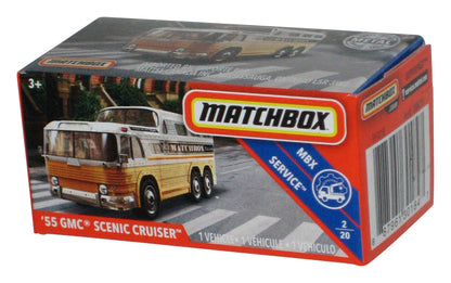 Matchbox MBX Service Power Grabs Box (2018) Gold '55 GMC Scenic Cruiser Toy 2/20