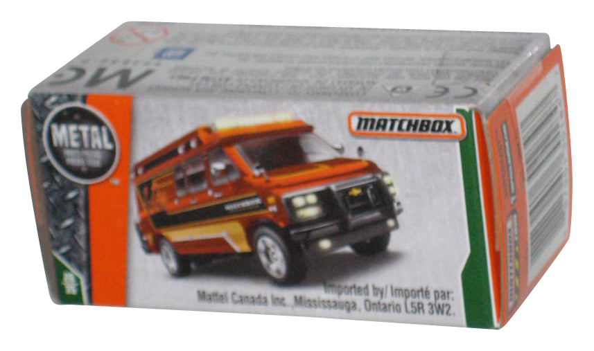 Matchbox Power Grabs Box MBX Road Trip (2017) Orange '95 Custom Chevy Van Toy 26/35