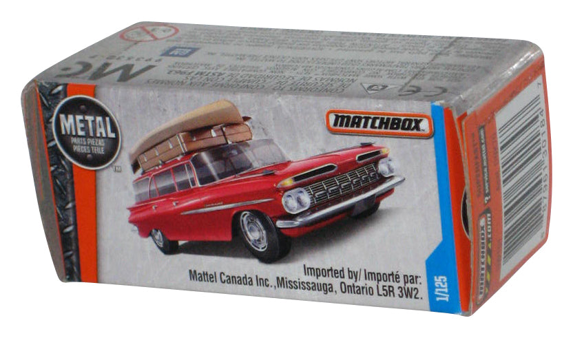 Matchbox Power Grabs Box (2016) Red '59 Chevy Wagon Toy Car 1/125