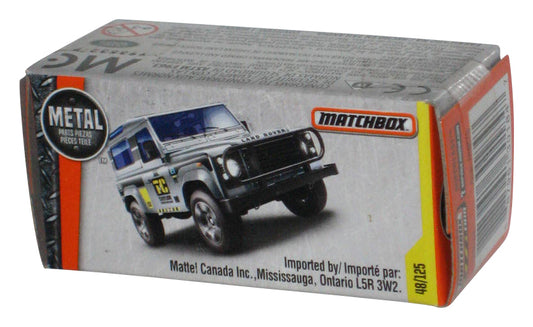 Matchbox Power Grabs Box (2016) Silver Land Rover 90 Toy Car 48/125