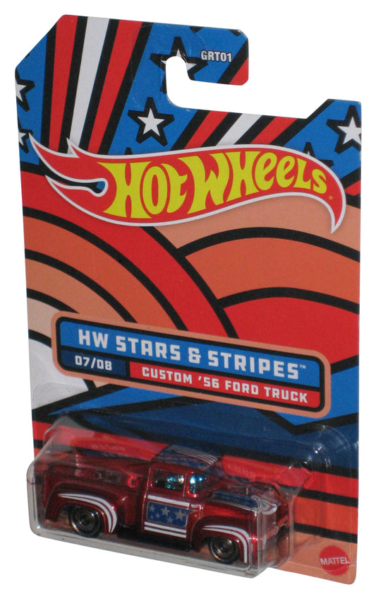 Hot Wheels HW Stars & Stripes (2021) Mattel Red Custom '56 Ford Truck 7/8