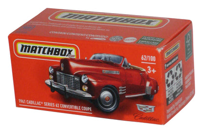 Matchbox Power Grabs Box (2021) Red 1941 Cadillac Series 62 Convertible Coupe Car 62/100