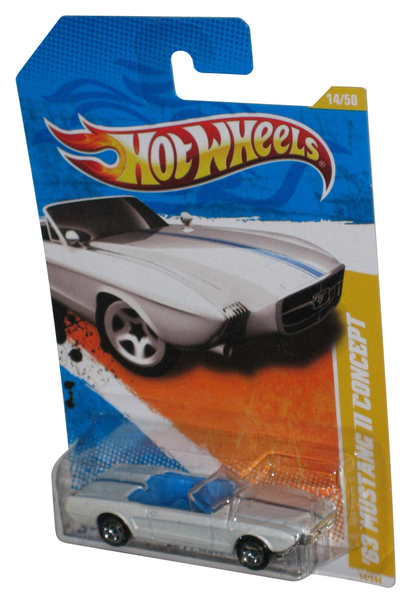 Hot Wheels 2011 New Models 14/50 White '63 Ford Mustang II Concept Car 14/244
