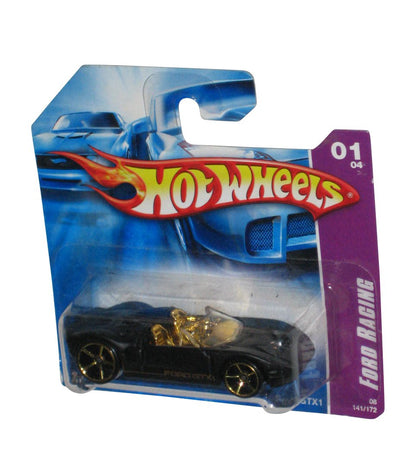 Hot Wheels Ford Racing 01/04 Black Ford GTX1 Toy Car 141/172 - (Short Card)