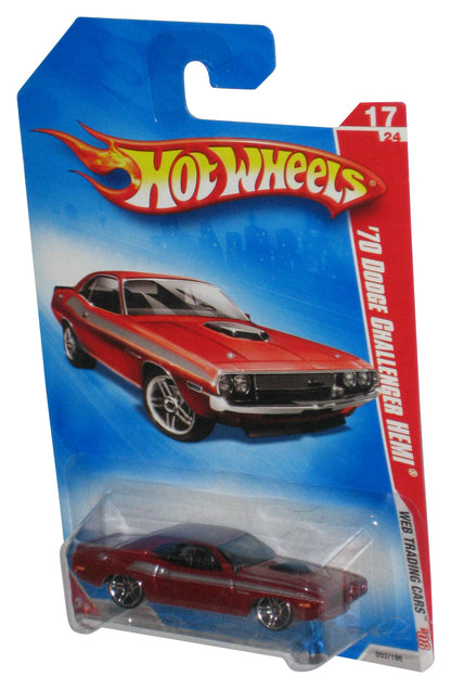 Hot Wheels Web Trading Cars 17/24 (2007) Red '70 Dodge Challenger Hemi Toy Car 093/196