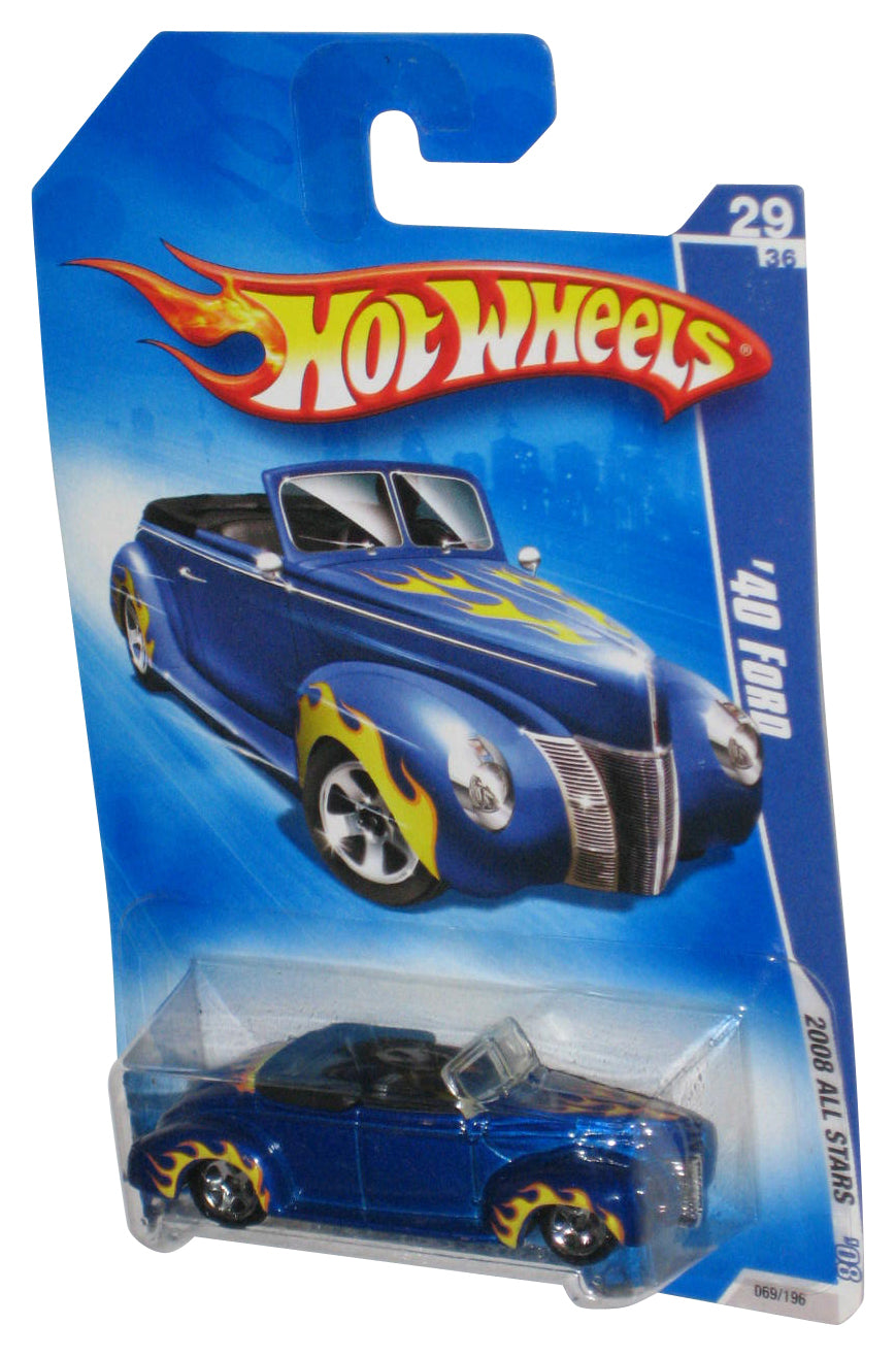 Hot Wheels 2008 All Stars '08 29/36 Blue '40 Ford Toy Car 069/196