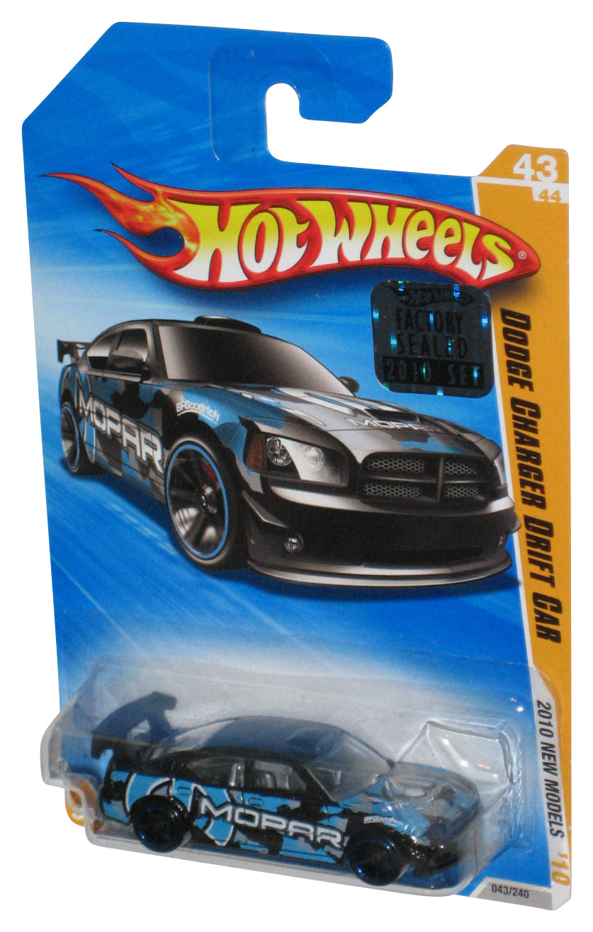 Hot Wheels 2010 New Models '10 43/44 Black Dodge Charger Drift Car Toy 043/240 - (Factory Sealed Sticker)