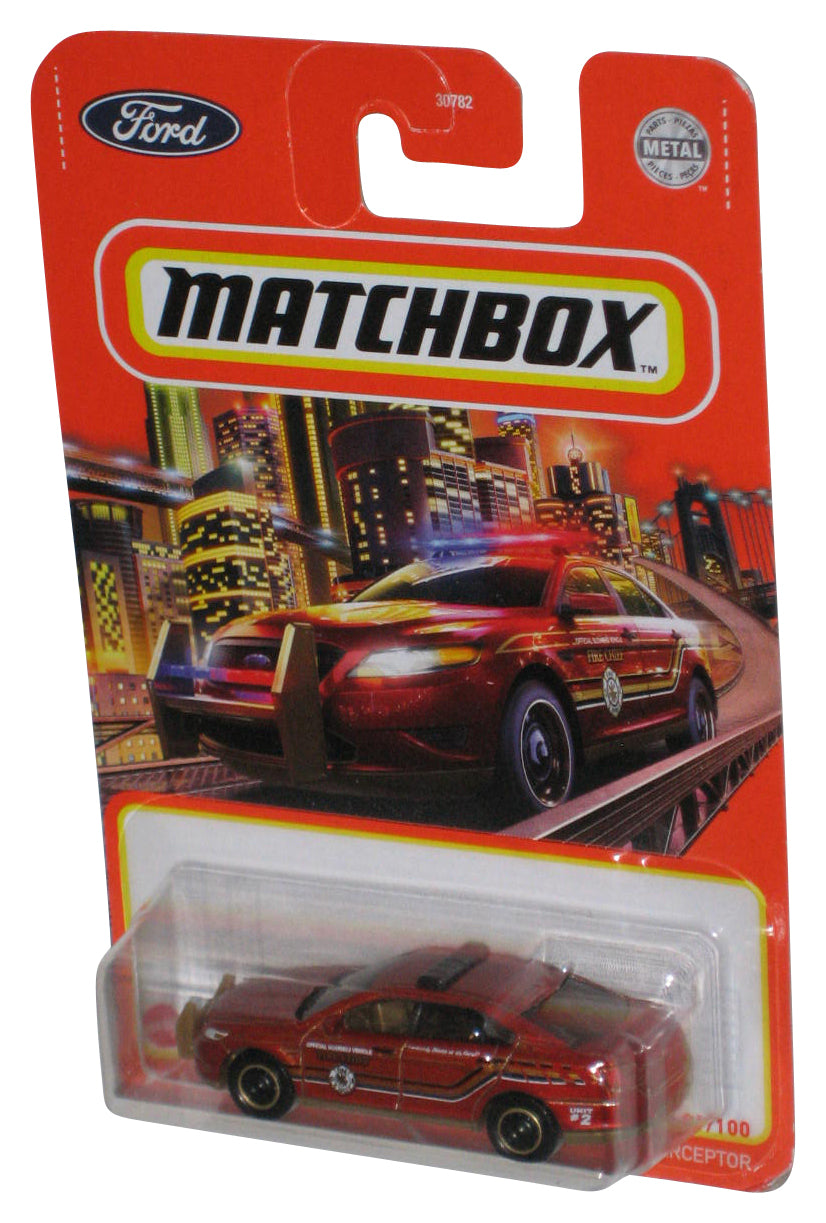 Matchbox Ford Police Interceptor Red (2020) Metal Toy Car 81/100
