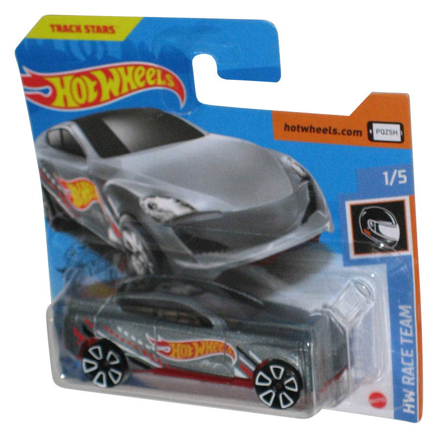 Hot Wheels HW Race Team Track Stars 1/5 (2018) Silver Grand Cross Toy Car 192/250 - (Short Card)