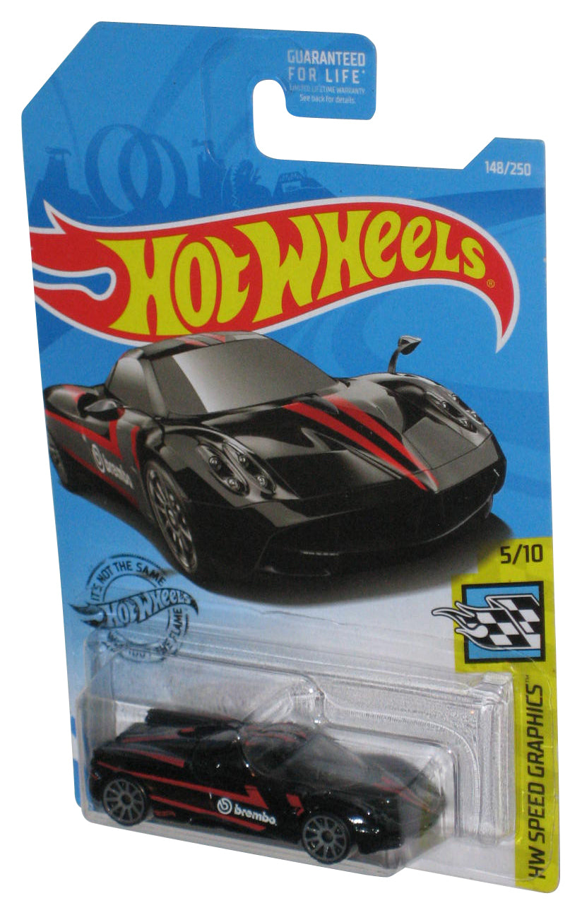 Hot Wheels HW Speed Graphics 5/10 (2017) Black Pagani Huayra Car 148/250