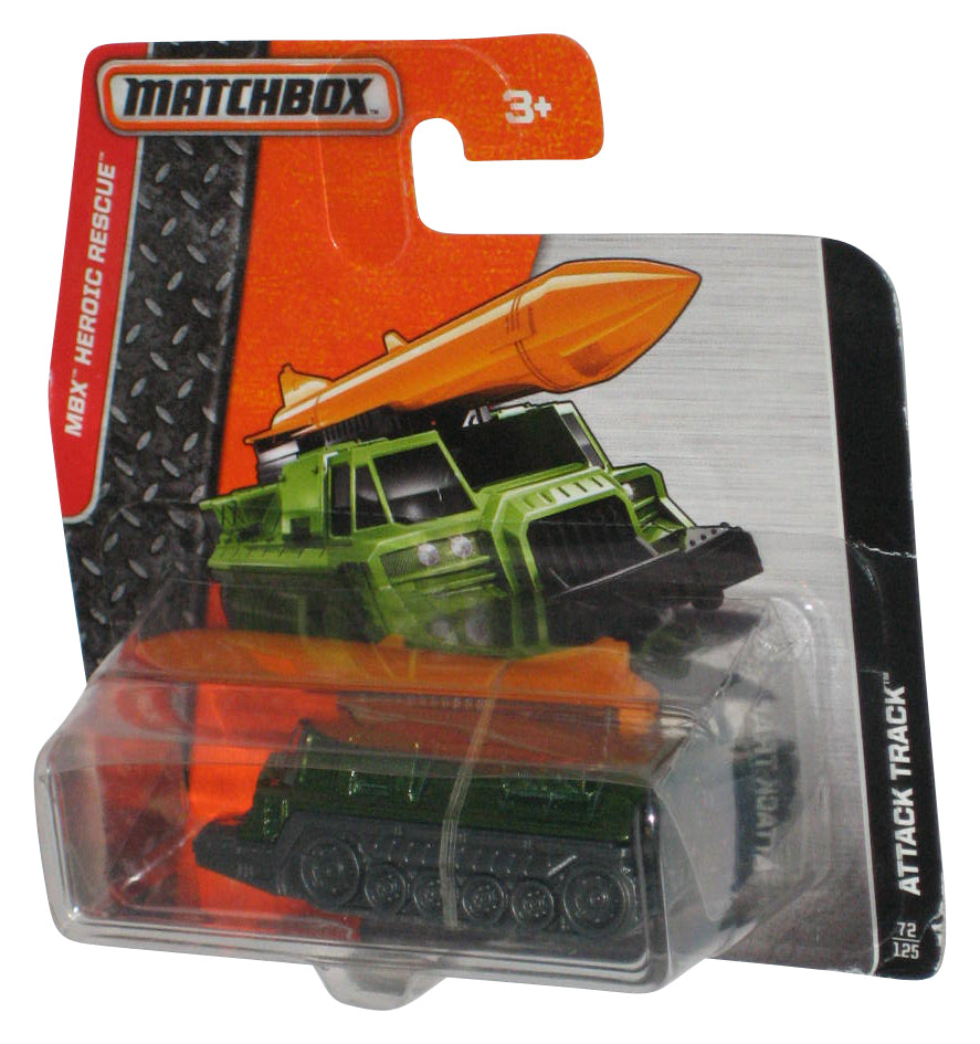 Matchbox MBX Heroic Rescue (2015) Green & Orange Attack Track 72/125 - (Short Card)