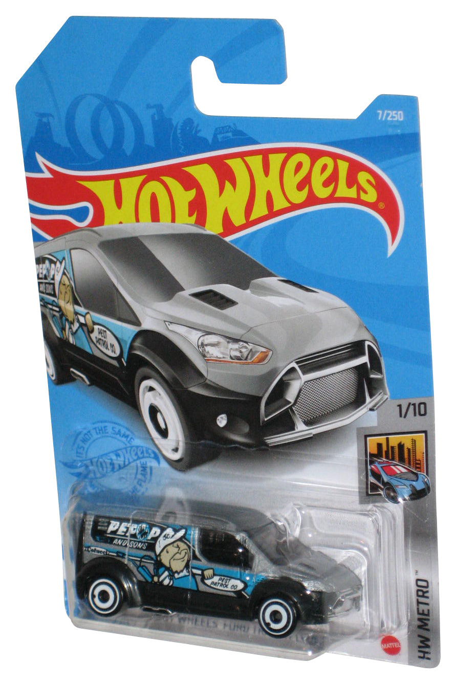 Hot Wheels HW Metro 1/10 (2020) Gray Ford Transit Connect Car 7/250