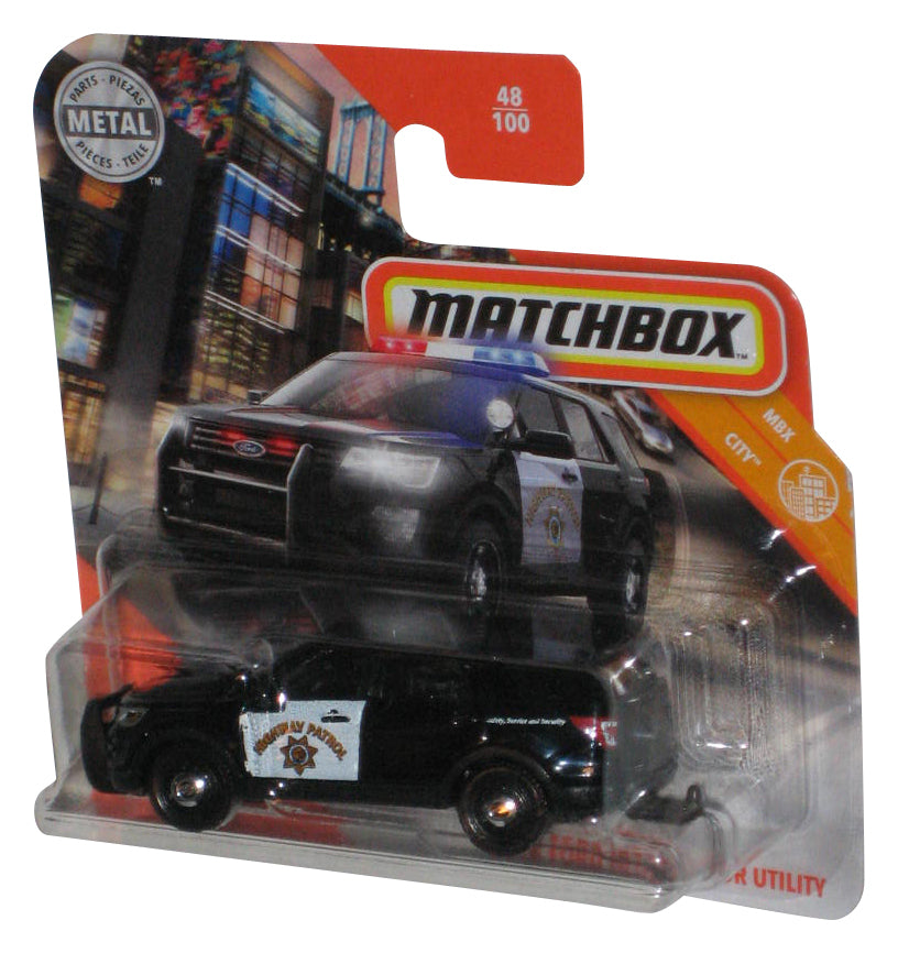 Matchbox MBX City Black 2016 Ford Interceptor Utility Toy Car 48/100 - (Short Card)