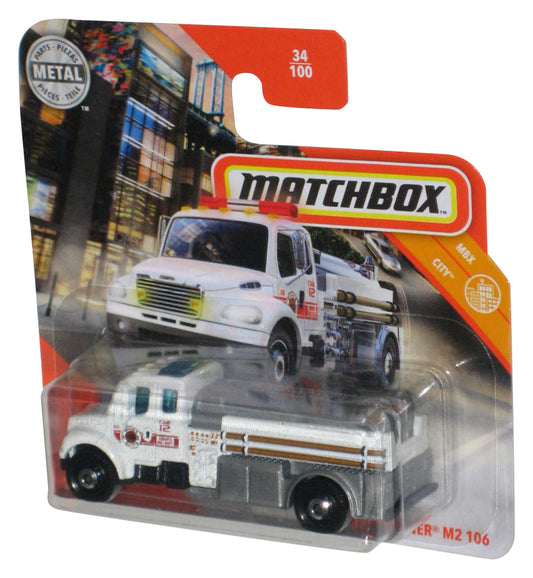 Matchbox MBX City (2019) White Freightliner M2 106 Toy Truck 34/100 - (Short Card)