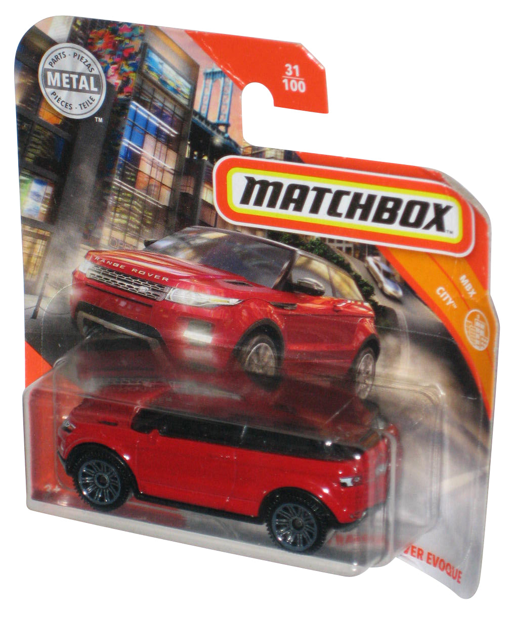 Matchbox MBX City (2019) Red 2014 Range Rover Evoque Toy Car 31/100 - (Short Card / Damaged Card)