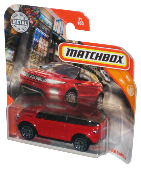 Matchbox MBX City (2019) Red 2014 Range Rover Evoque Toy Car 31/100 - (Short Card / Damaged Card)