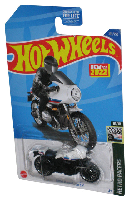 Hot Wheels Retro Racers 10/10 (2022) White & Black BMW R NineT Racer Bike 153/250